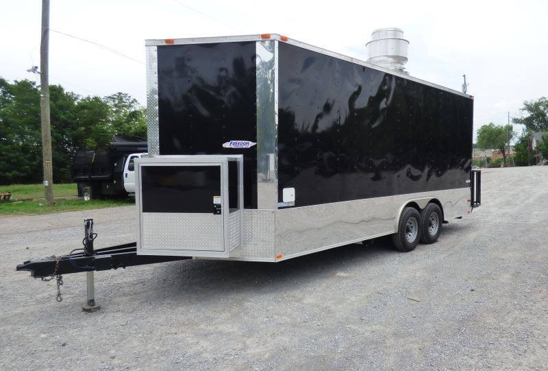 Concession Trailer 8.5' x 20' Black - Catering Event Food Trailer Appliances