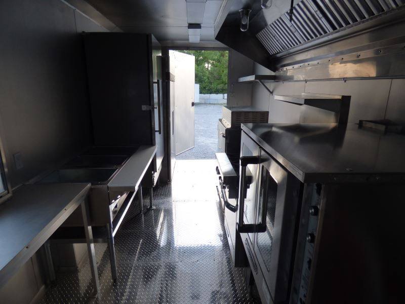 Concession Trailer 8.5' x 20' Black - Catering Event Food Trailer Appliances