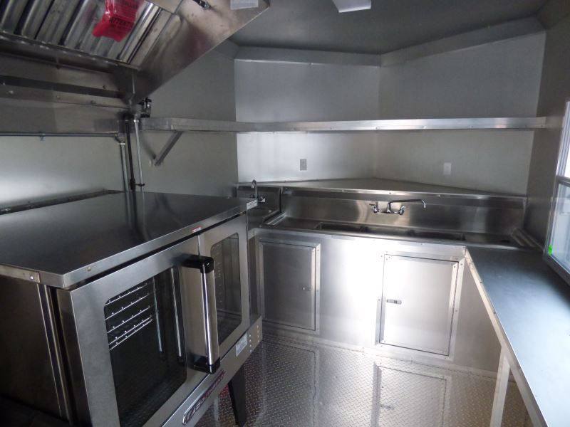 Concession Trailer 8.5' x 20' Black - Catering Event Food Trailer Appliances