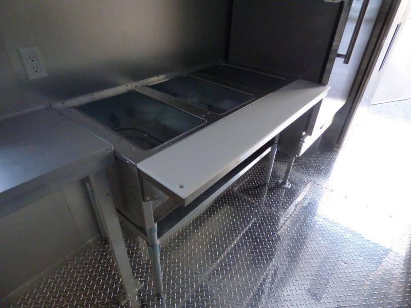 Concession Trailer 8.5' x 20' Black - Catering Event Food Trailer Appliances