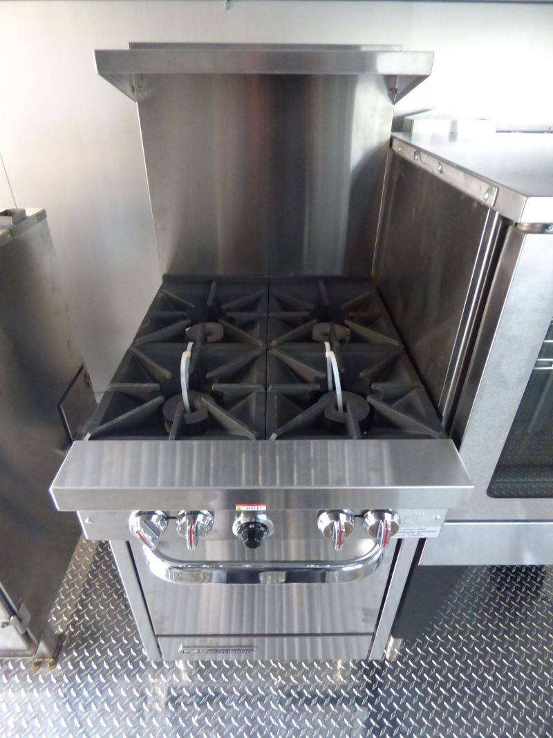 Concession Trailer 8.5' x 20' Black - Catering Event Food Trailer Appliances