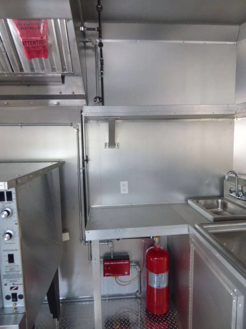 Concession Trailer 8.5' x 20' Black - Catering Event Food Trailer Appliances
