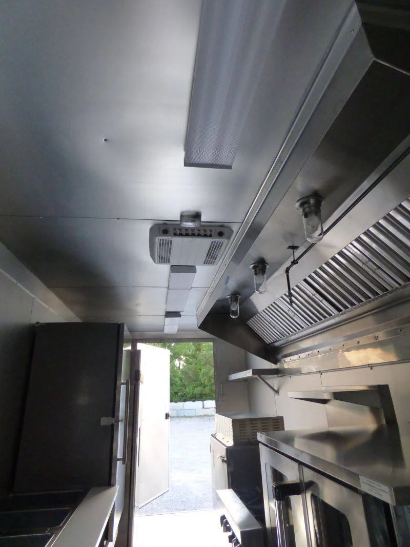 Concession Trailer 8.5' x 20' Black - Catering Event Food Trailer Appliances