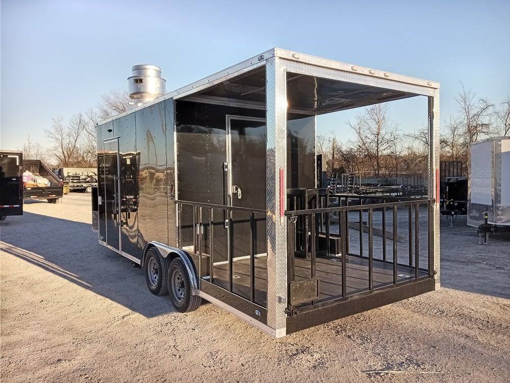 1132-concession-trailer-8.5-x-20-black-food-catering-7.jpg Concession Trailer 8.5' X 20' Black Food Catering