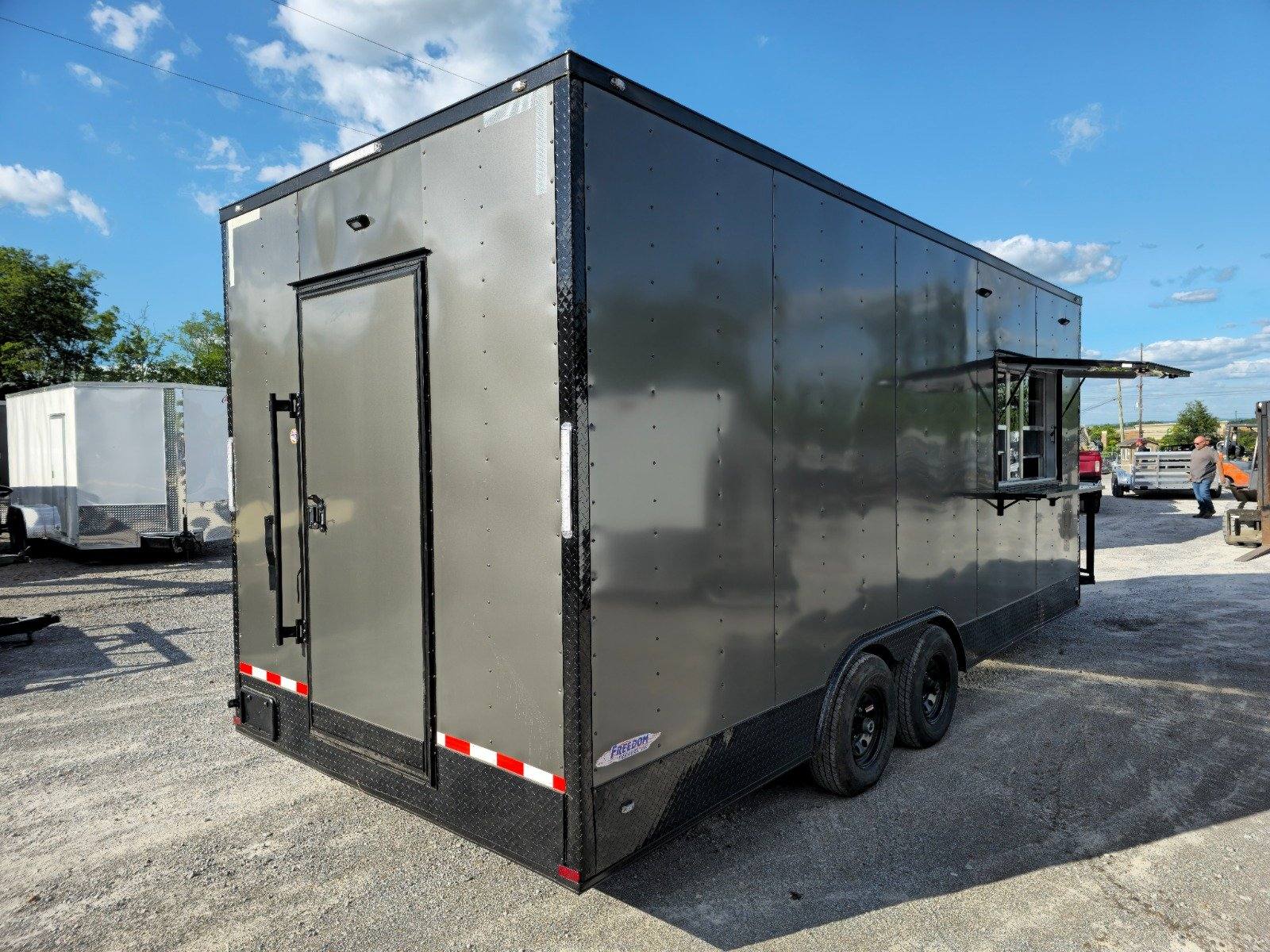 1136-concession-trailer-8.5-x-20-charcoal-grey-food-event-catering-14.jpg Concession Trailer 8.5' X 20' Charcoal Grey Food Event Catering