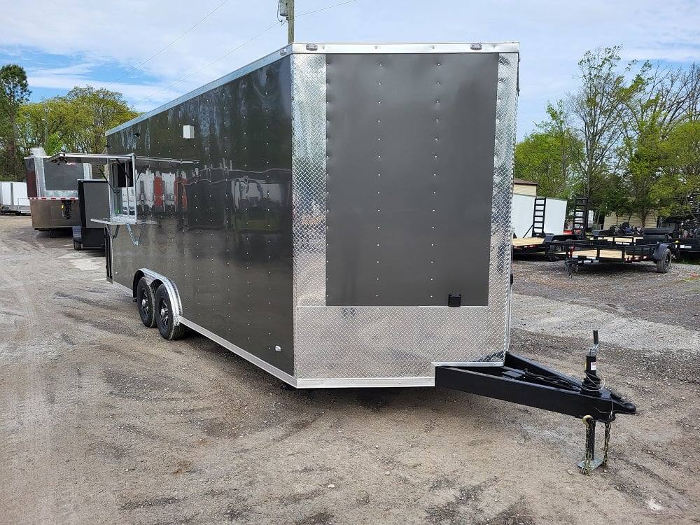 Concession Trailer 8.5' X 20' Charcoal Grey Food Event Catering