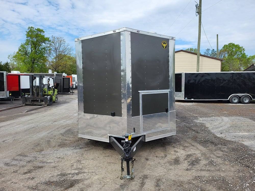 Concession Trailer 8.5' X 20' Charcoal Grey Food Event Catering