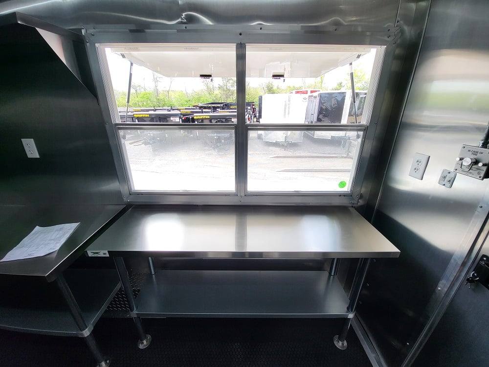 Concession Trailer 8.5' X 20' Charcoal Grey Food Event Catering