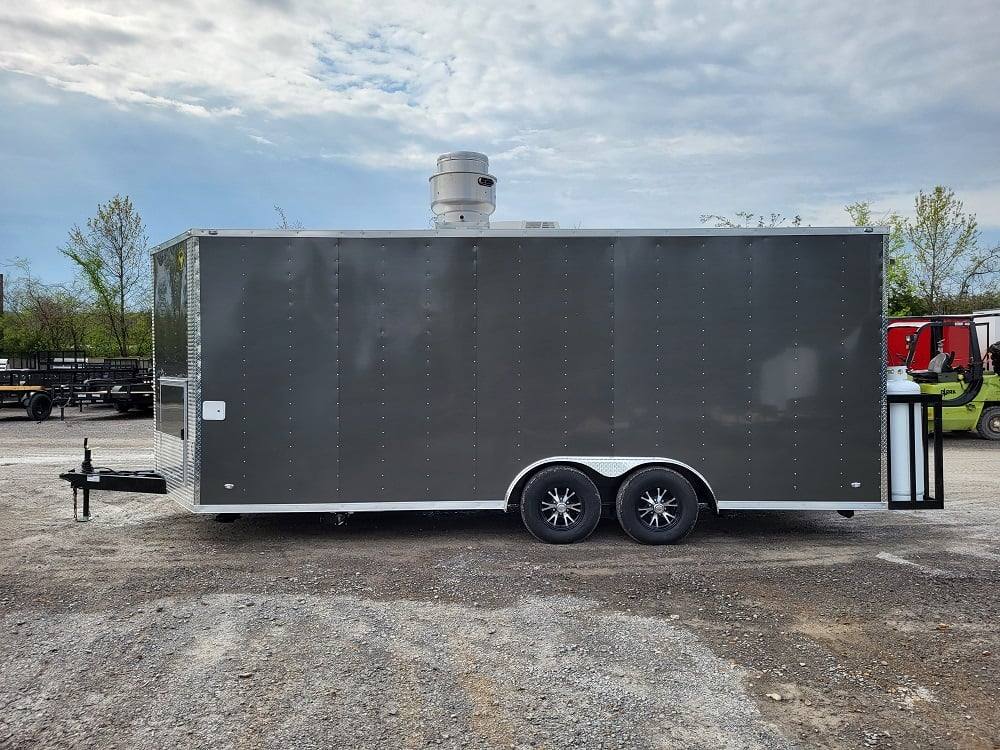 Concession Trailer 8.5' X 20' Charcoal Grey Food Event Catering