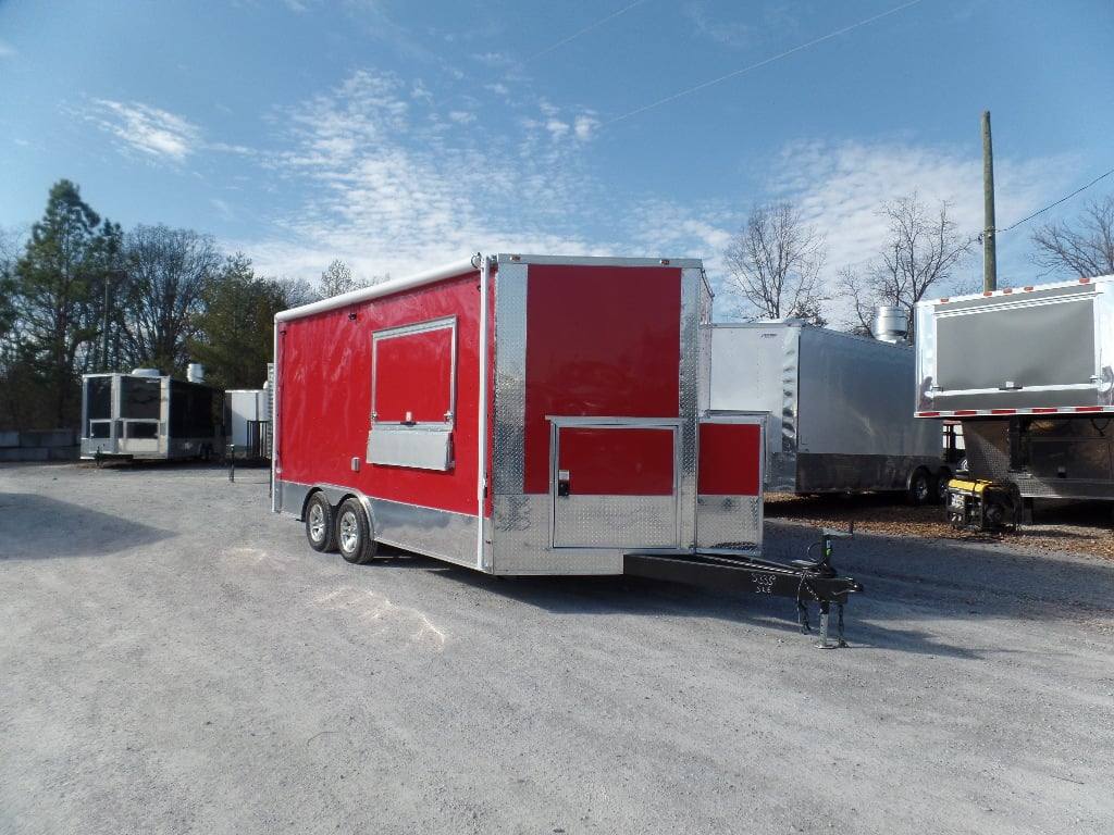 114-8.5-x-16-concession-food-victory-red-trailer-with-appliances-2.jpg 8.5' x 16' Concession Food Victory Red Trailer With Appliances