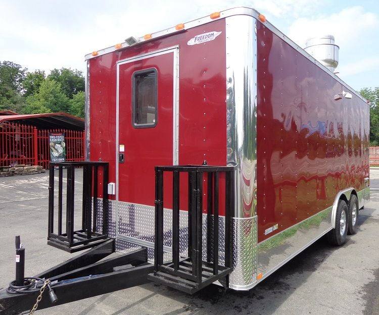 1143-concession-trailer-8.5-x-20-red-custom-enclosed-event-food-kitchen-5.jpg Concession Trailer 8.5' x 20' Red - Custom Enclosed Event Food Kitchen