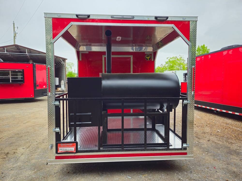 1144-concession-trailer-8.5-x-20-red-bbq-smoker-event-catering-10.jpg Concession Trailer 8.5' X 20' Red BBQ Smoker Event Catering