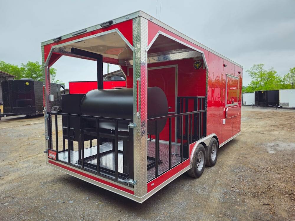 1144-concession-trailer-8.5-x-20-red-bbq-smoker-event-catering-11.jpg Concession Trailer 8.5' X 20' Red BBQ Smoker Event Catering