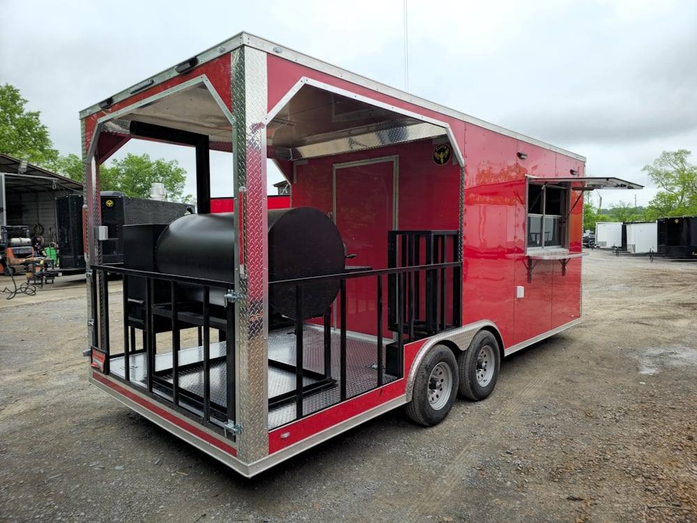 1144-concession-trailer-8.5-x-20-red-bbq-smoker-event-catering-14.jpg Concession Trailer 8.5' X 20' Red BBQ Smoker Event Catering