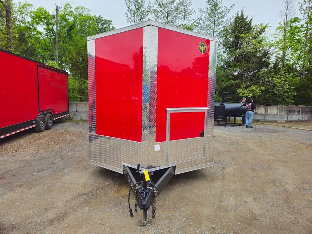 1144-concession-trailer-8.5-x-20-red-bbq-smoker-event-catering-2.jpg Concession Trailer 8.5' X 20' Red BBQ Smoker Event Catering