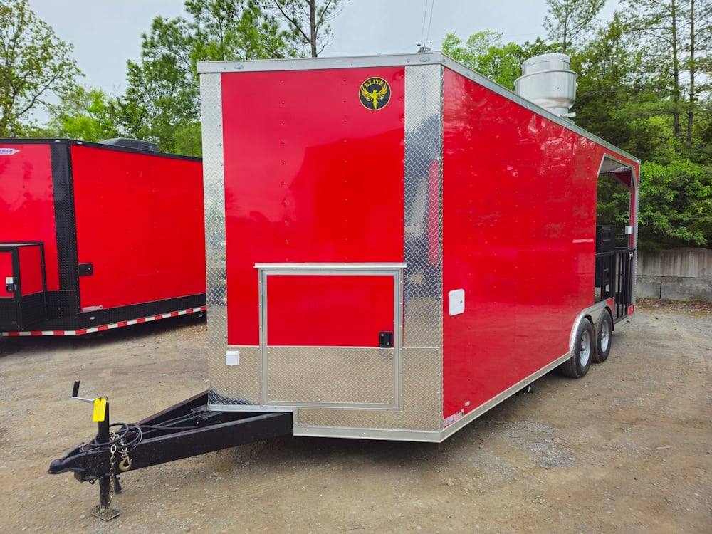 1144-concession-trailer-8.5-x-20-red-bbq-smoker-event-catering-3.jpg Concession Trailer 8.5' X 20' Red BBQ Smoker Event Catering