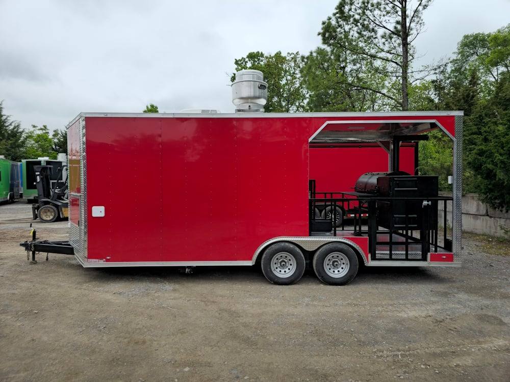 1144-concession-trailer-8.5-x-20-red-bbq-smoker-event-catering-7.jpg Concession Trailer 8.5' X 20' Red BBQ Smoker Event Catering