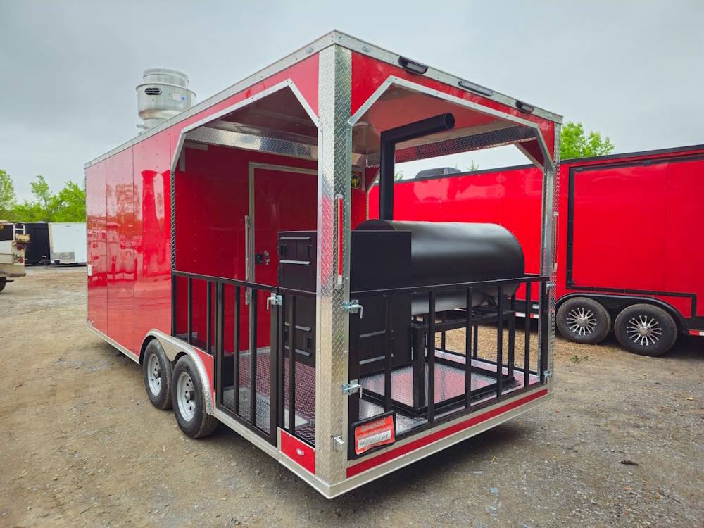 1144-concession-trailer-8.5-x-20-red-bbq-smoker-event-catering-9.jpg Concession Trailer 8.5' X 20' Red BBQ Smoker Event Catering