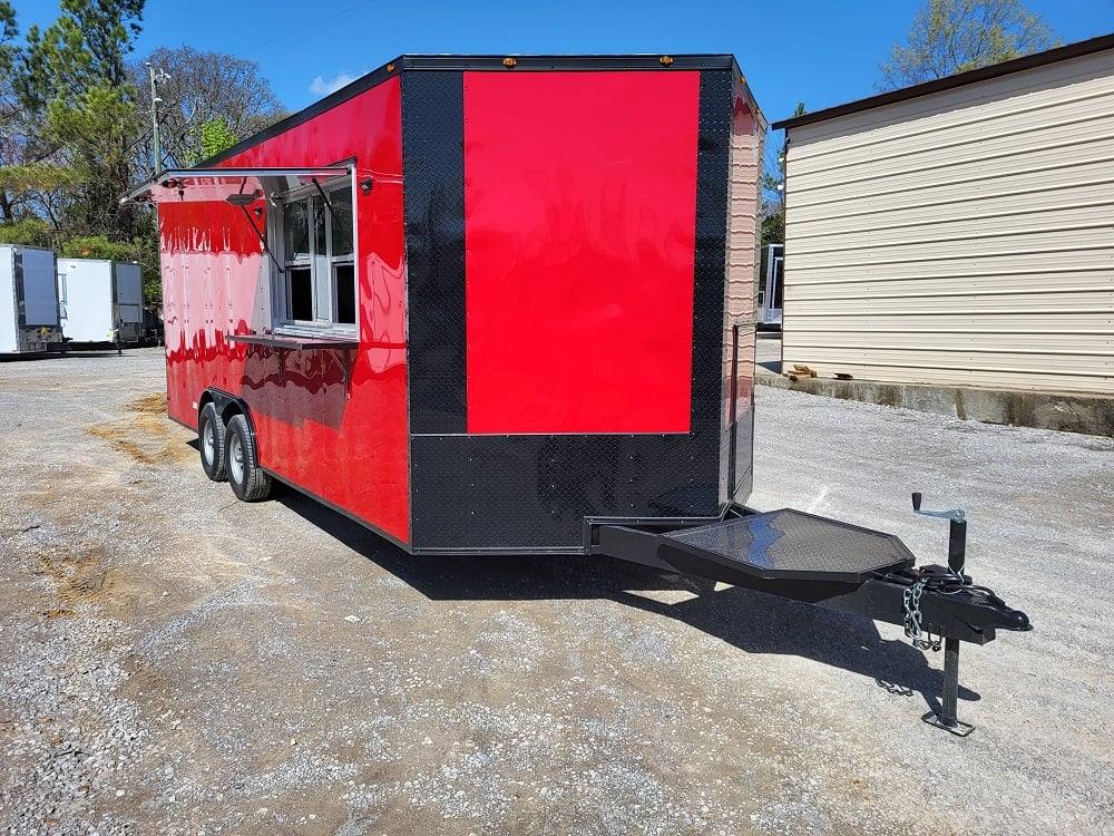 1146-concession-trailer-8.5-x-20-red-food-event-catering-1.jpg Concession Trailer 8.5' X 20' Red Food Event Catering