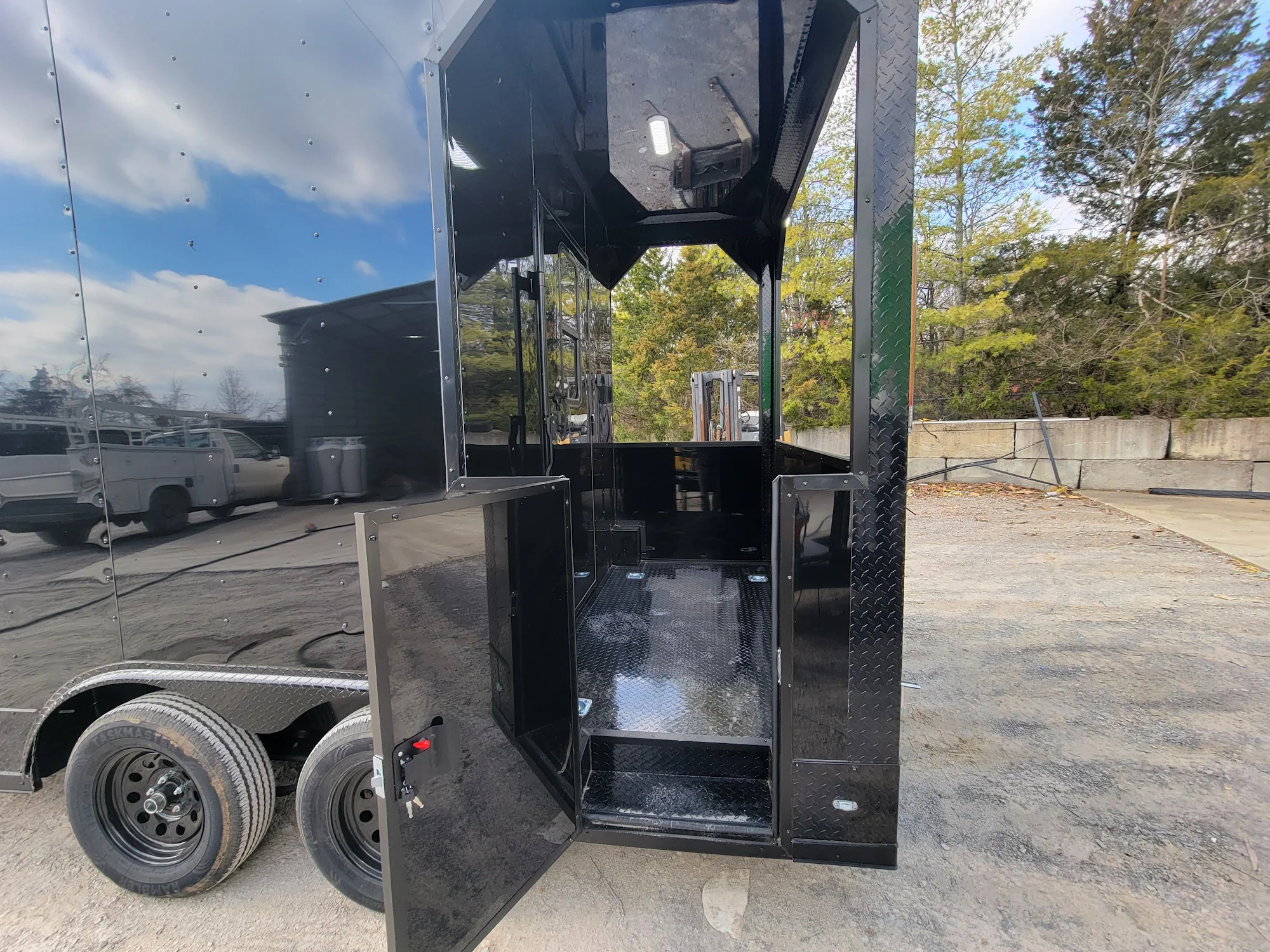 115-8.5-x-16-concession-trailer-black-w-blackout-food-and-event-catering-with-4-porch-10.webp 8.5' X 16' Concession Trailer Black W/ Blackout Food and Event Catering With 4' Porch