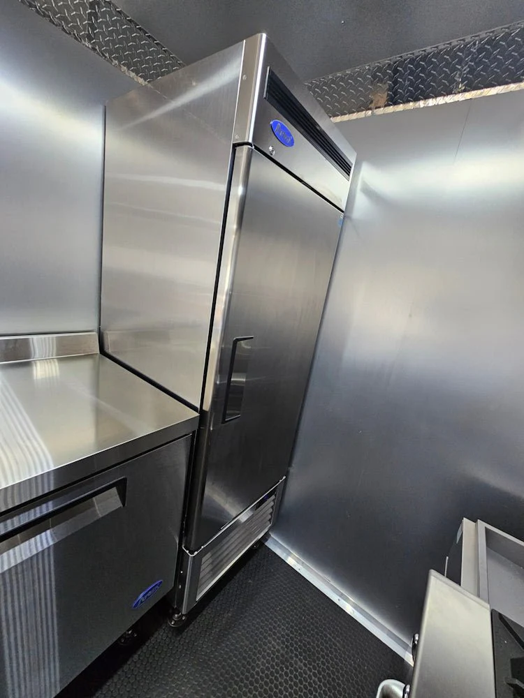 Concession Trailer 8.5' X 20' Silver and Black Food Event Catering