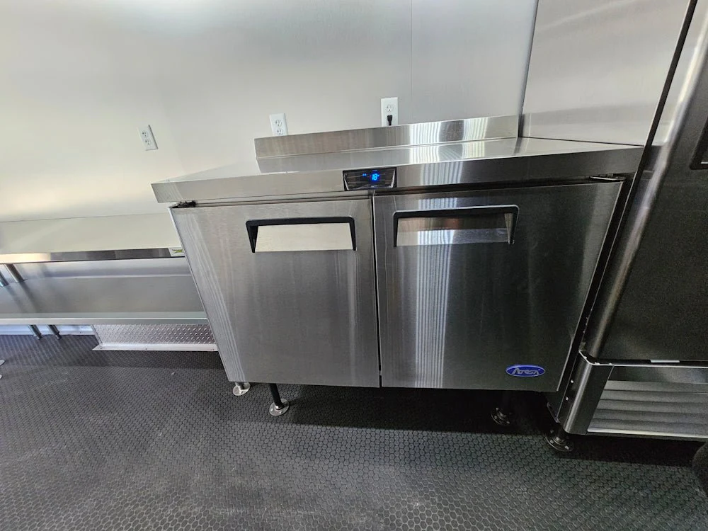 Concession Trailer 8.5' X 20' Silver and Black Food Event Catering