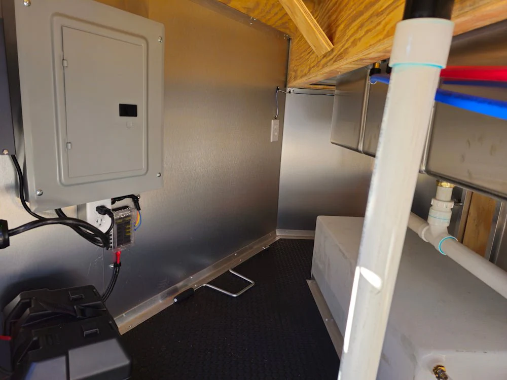 Concession Trailer 8.5' X 20' Silver and Black Food Event Catering