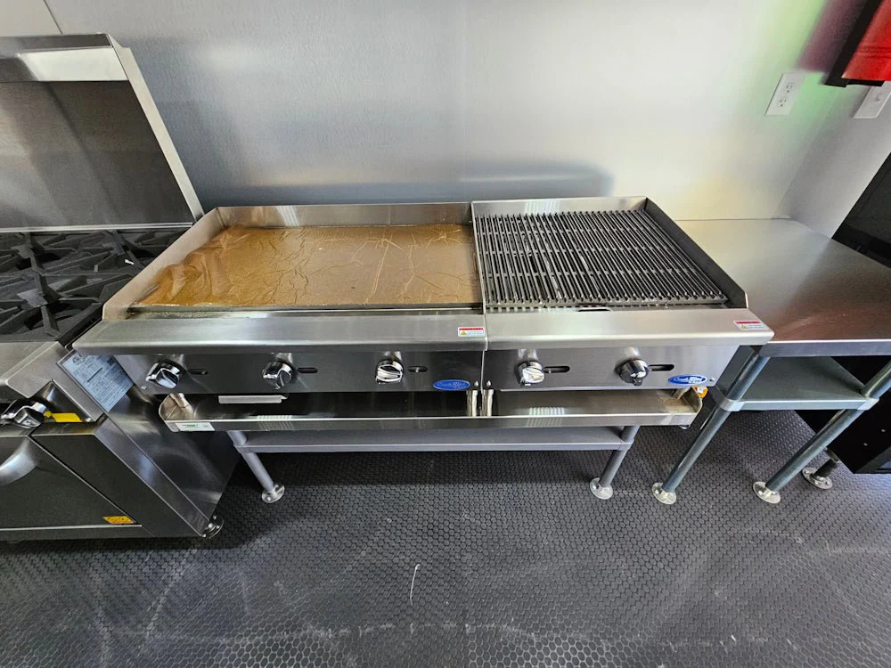 Concession Trailer 8.5' X 20' Silver and Black Food Event Catering