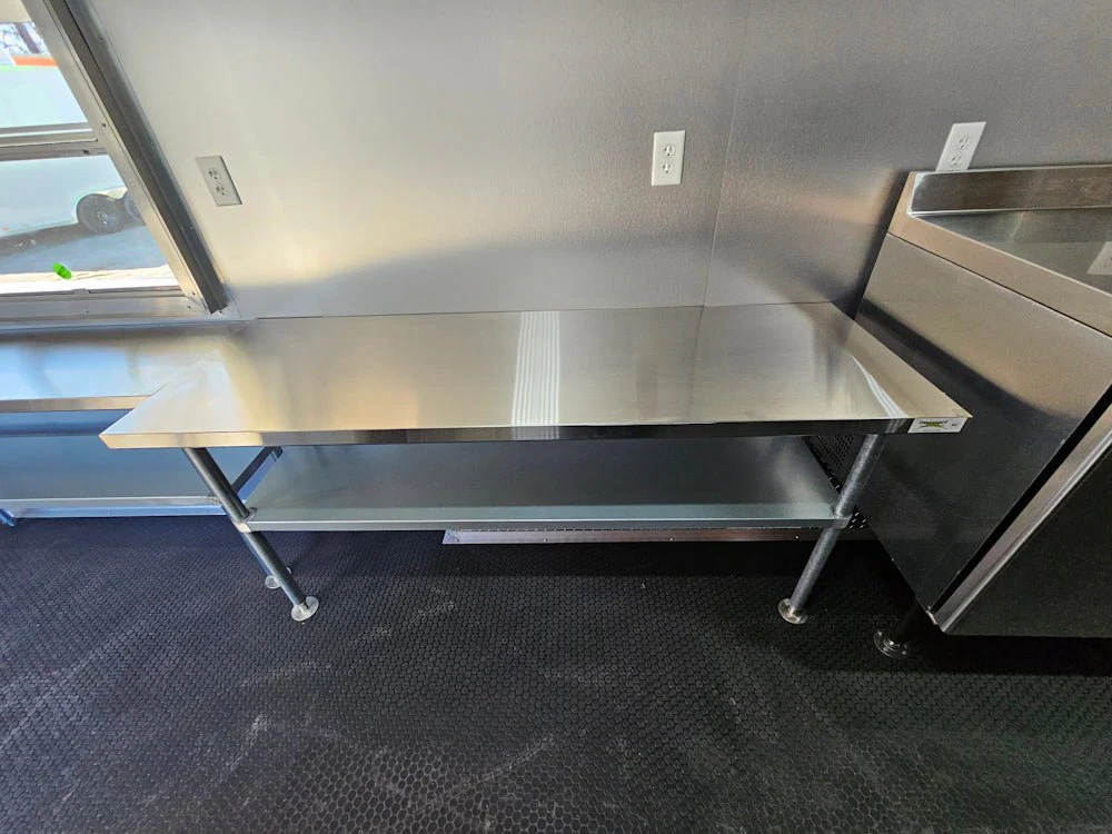 Concession Trailer 8.5' X 20' Silver and Black Food Event Catering
