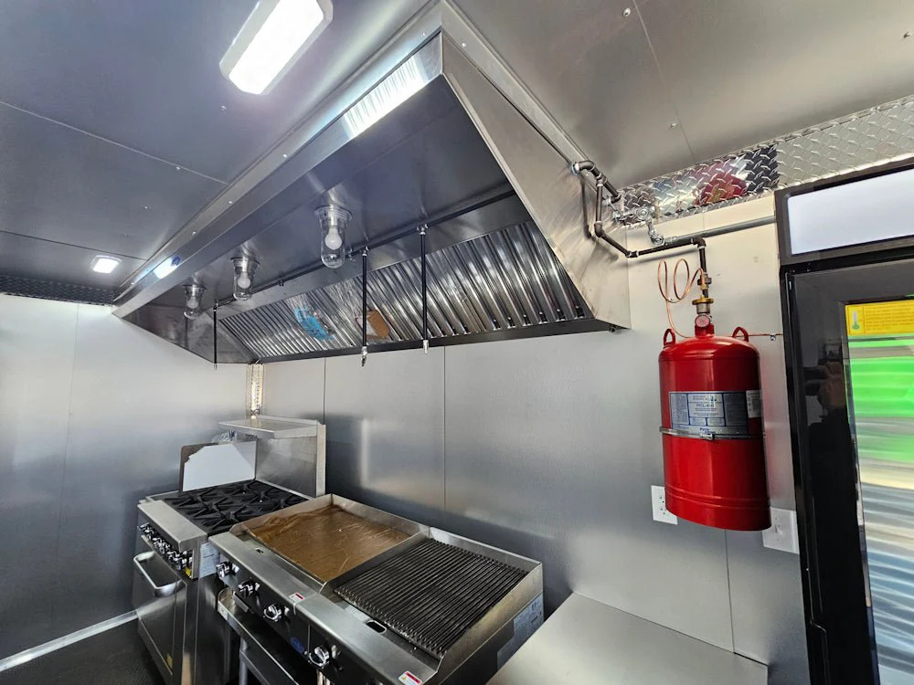 Concession Trailer 8.5' X 20' Silver and Black Food Event Catering