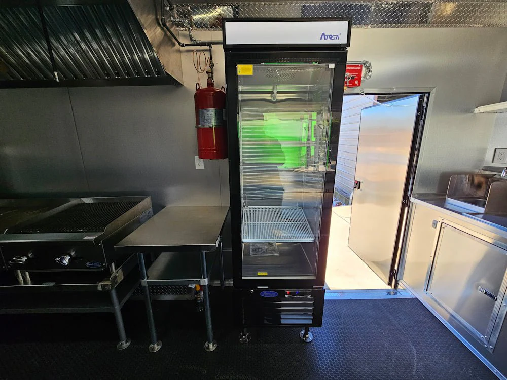 Concession Trailer 8.5' X 20' Silver and Black Food Event Catering