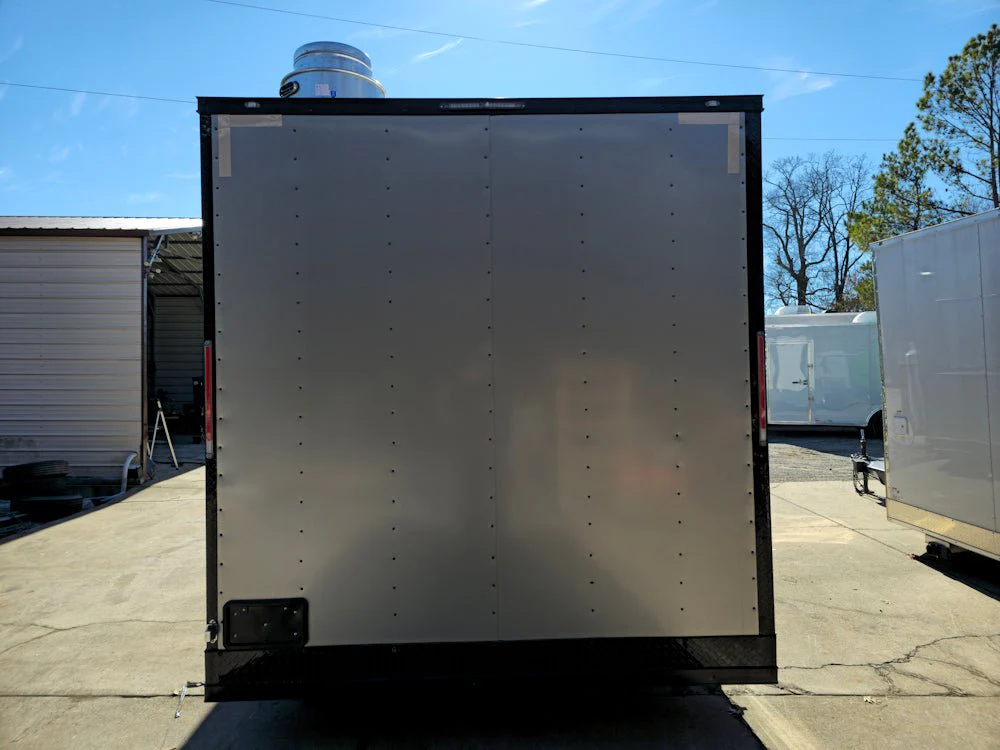 Concession Trailer 8.5' X 20' Silver and Black Food Event Catering