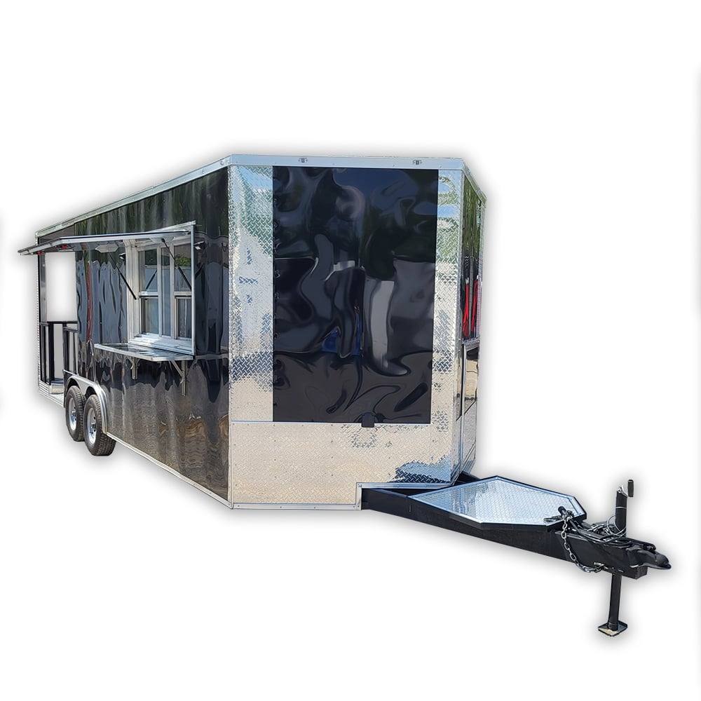 1160-concession-trailer-8.5-x-22-black-bbq-event-catering-1.jpg Concession Trailer 8.5' X 22' Black BBQ Event Catering