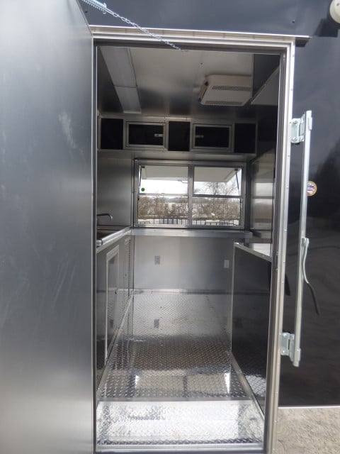 1161-concession-trailer-8.5-x-22-black-bbq-food-event-catering-11.jpg Concession Trailer 8.5' X 22' Black BBQ Food Event Catering