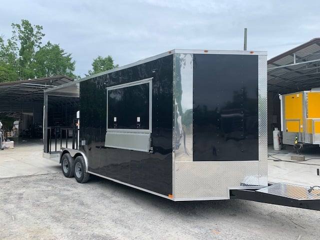 Concession Trailer 8.5' X 22' Black BBQ Food Event Catering