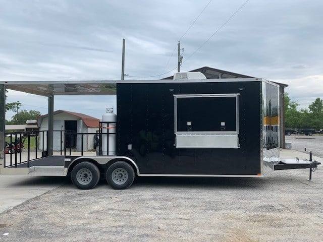Concession Trailer 8.5' X 22' Black BBQ Food Event Catering