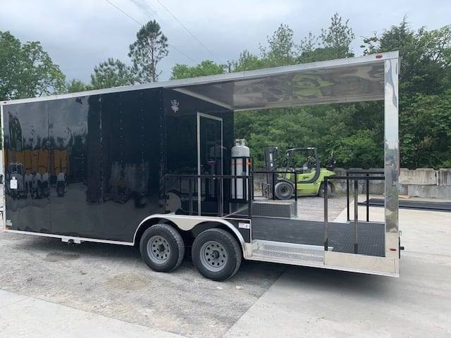 Concession Trailer 8.5' X 22' Black BBQ Food Event Catering