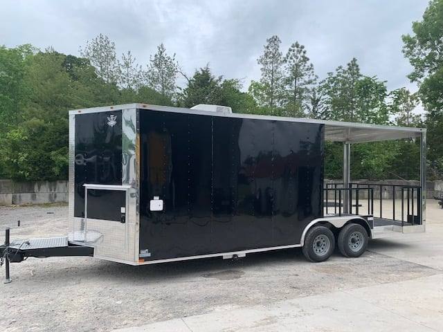 Concession Trailer 8.5' X 22' Black BBQ Food Event Catering