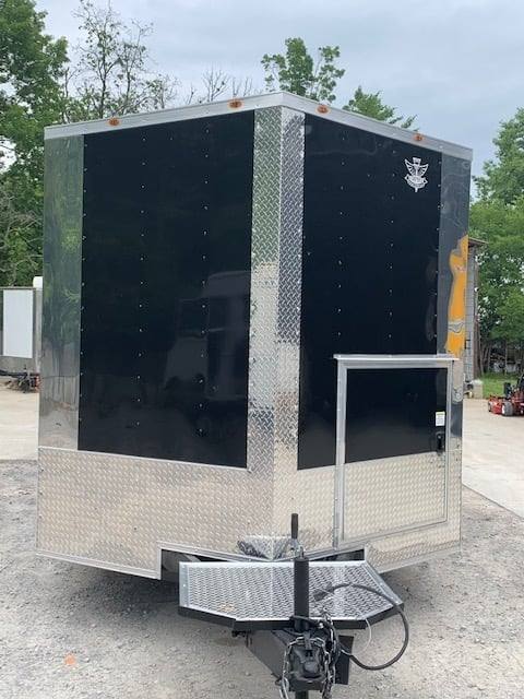 Concession Trailer 8.5' X 22' Black BBQ Food Event Catering