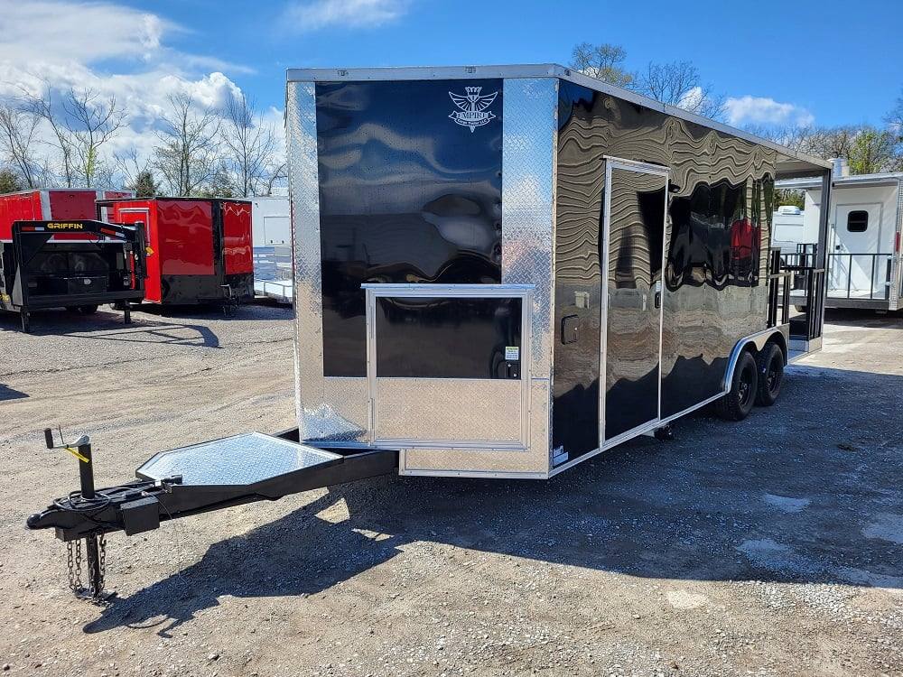 Concession Trailer 8.5' X 22' Black BBQ Food Event Catering