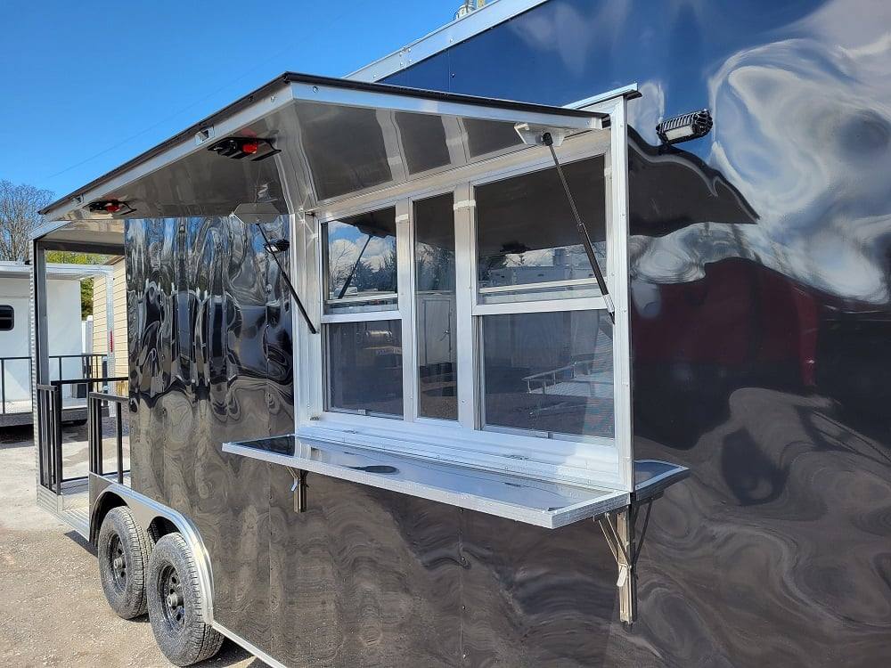 Concession Trailer 8.5' X 22' Black BBQ Food Event Catering