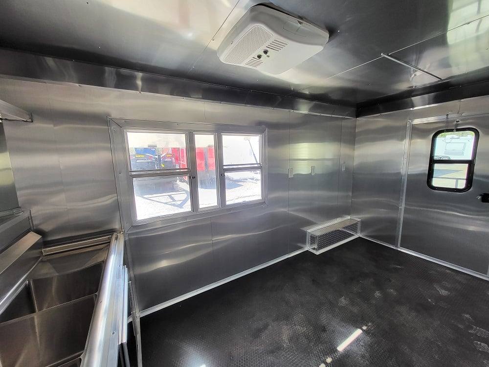Concession Trailer 8.5' X 22' Black BBQ Food Event Catering