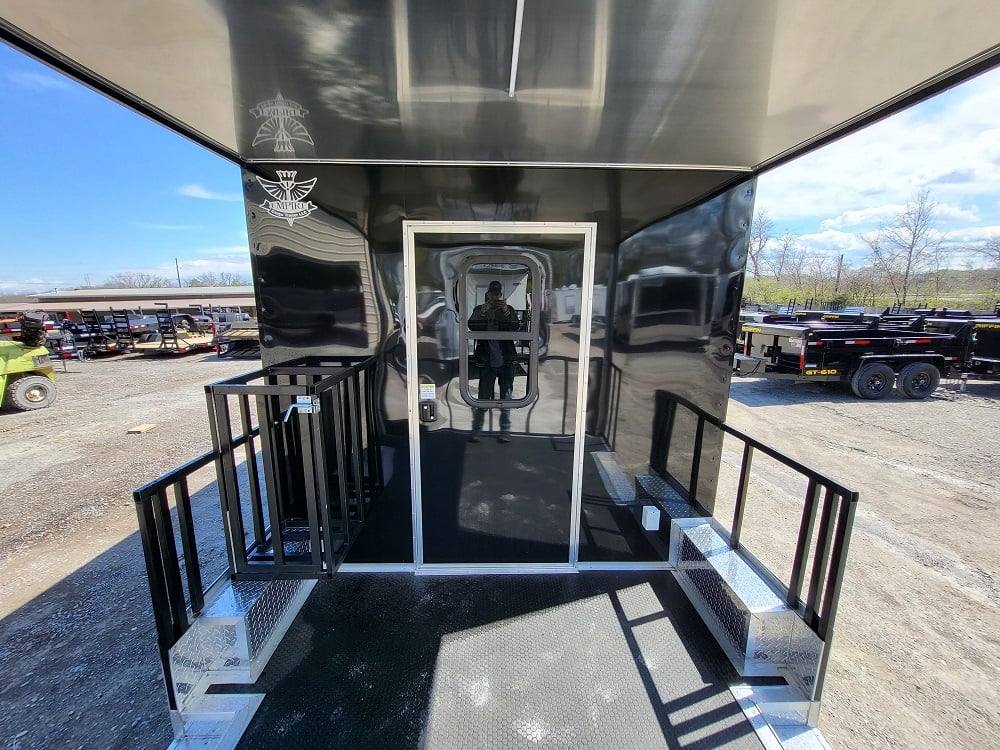 Concession Trailer 8.5' X 22' Black BBQ Food Event Catering