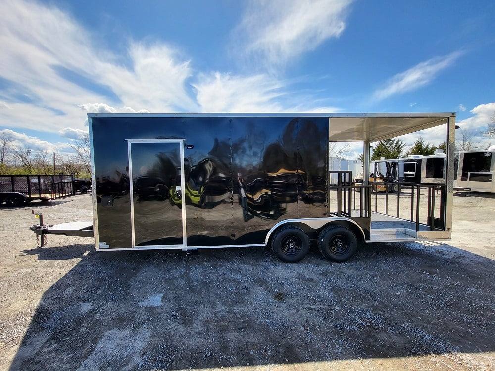 Concession Trailer 8.5' X 22' Black BBQ Food Event Catering