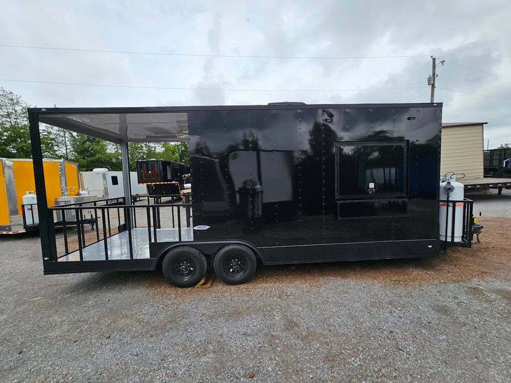 1164-concession-trailer-8.5-x-22-black-bbq-smoker-event-catering-10.jpg Concession Trailer 8.5' X 22' Black BBQ Smoker Event Catering