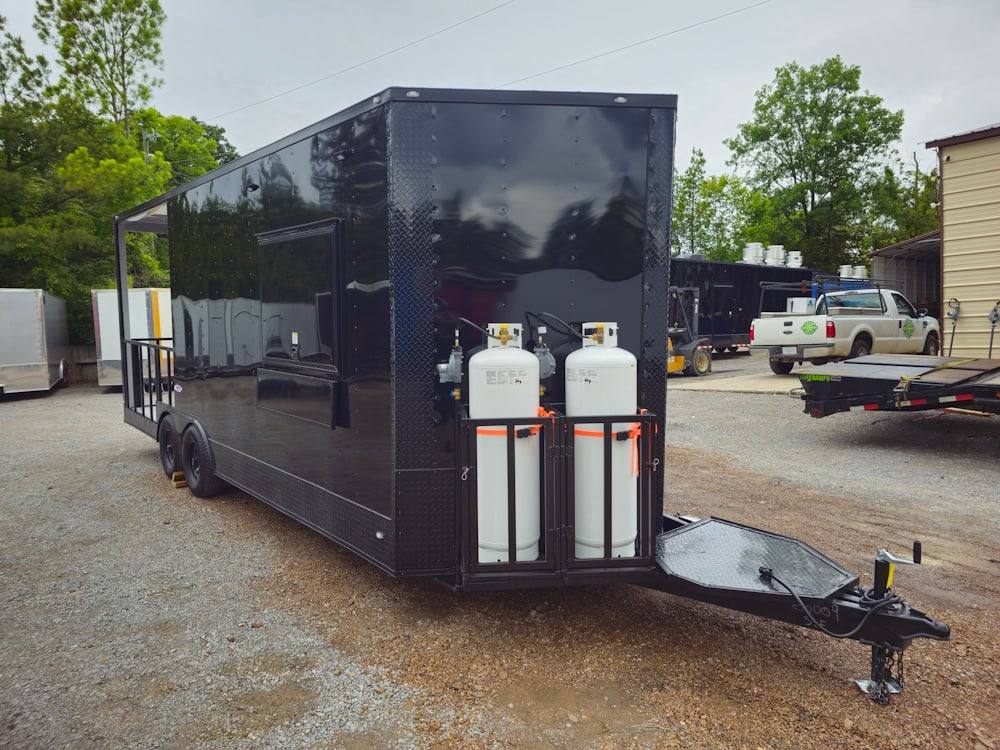 1164-concession-trailer-8.5-x-22-black-bbq-smoker-event-catering-11.jpg Concession Trailer 8.5' X 22' Black BBQ Smoker Event Catering