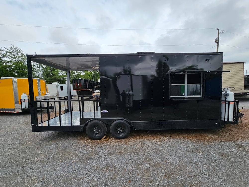 1164-concession-trailer-8.5-x-22-black-bbq-smoker-event-catering-13.jpg Concession Trailer 8.5' X 22' Black BBQ Smoker Event Catering
