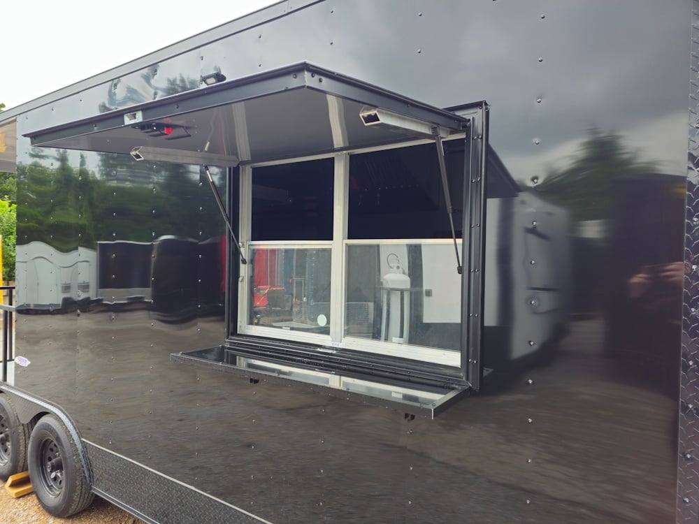 1164-concession-trailer-8.5-x-22-black-bbq-smoker-event-catering-15.jpg Concession Trailer 8.5' X 22' Black BBQ Smoker Event Catering