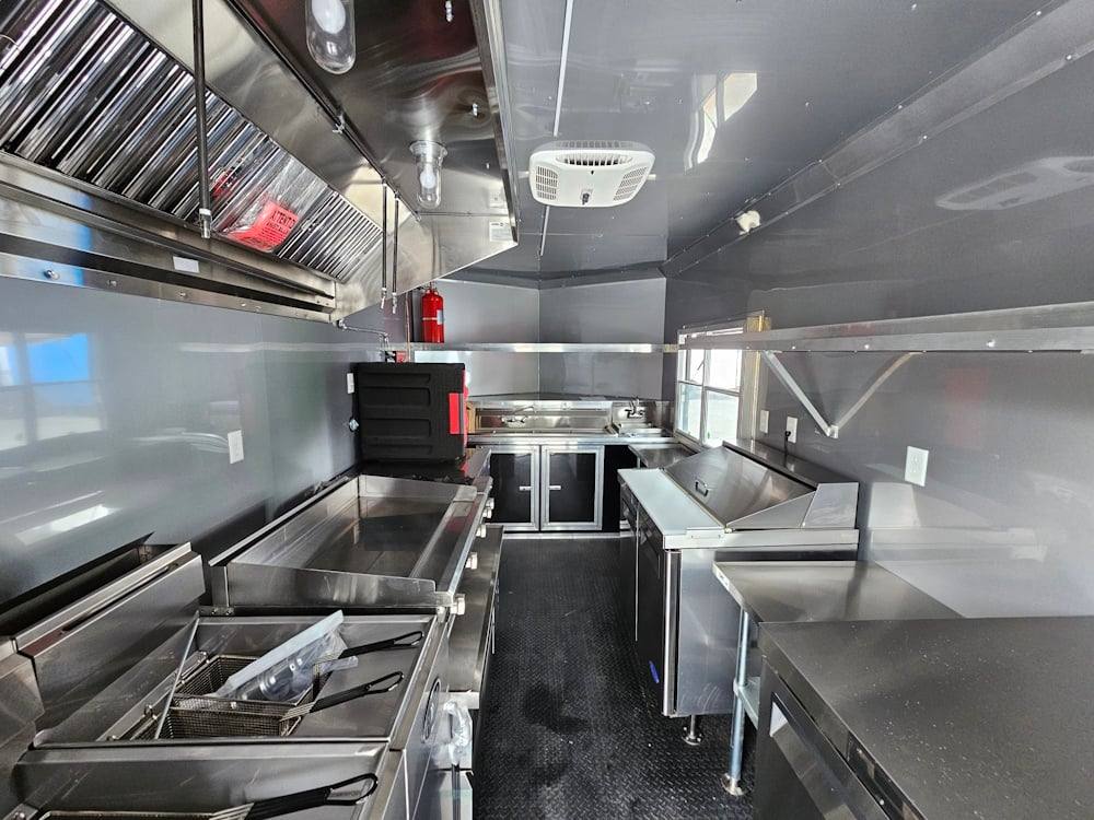 1164-concession-trailer-8.5-x-22-black-bbq-smoker-event-catering-20.jpg Concession Trailer 8.5' X 22' Black BBQ Smoker Event Catering