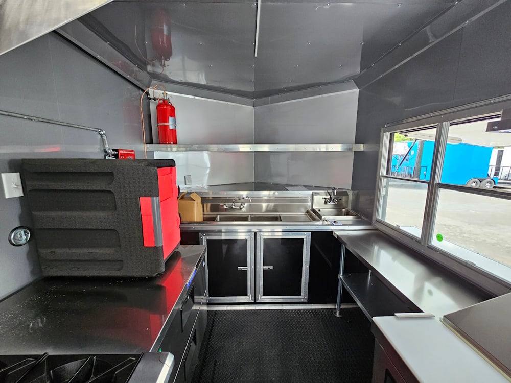 1164-concession-trailer-8.5-x-22-black-bbq-smoker-event-catering-24.jpg Concession Trailer 8.5' X 22' Black BBQ Smoker Event Catering
